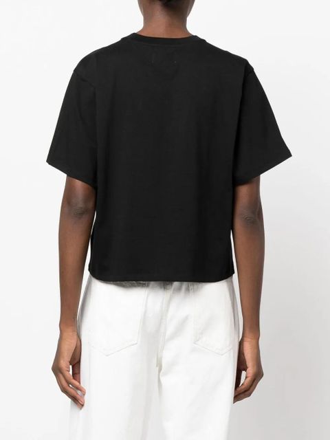 LouLou de Saison crew-neck straight-hem T-shirt - Black