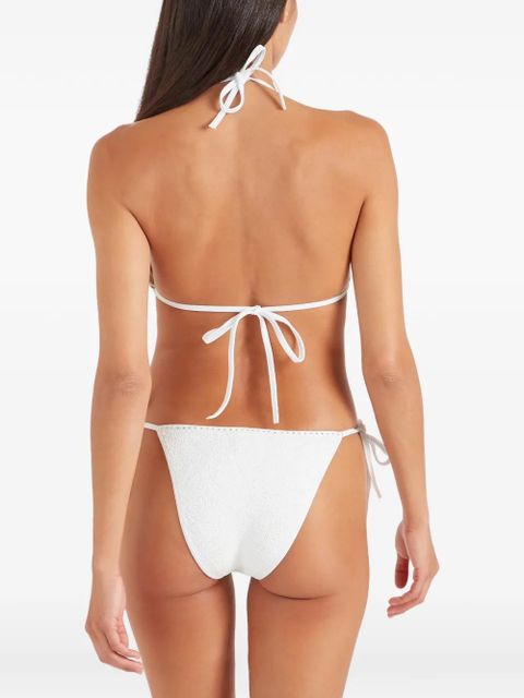 Hunza G Gina Swarovski® crystal-embellished bikini set - White
