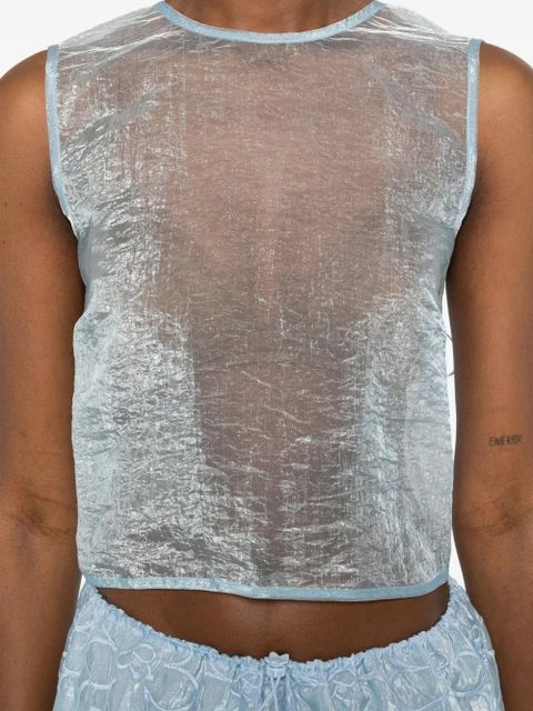 Cecilie Bahnsen Katia sleeveless top - Blue