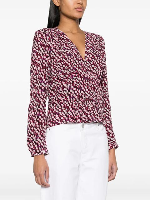 MARANT ÉTOILE Eddy animal-print blouse - Purple