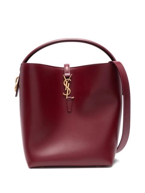 Saint Laurent logo-plaque shoulder bag - Red - zdjęcie produktu nr 1