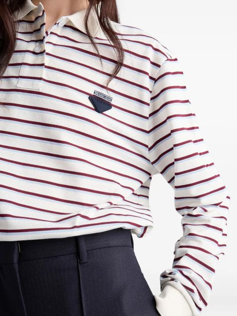 Prada logo-plaque polo shirt - Neutrals