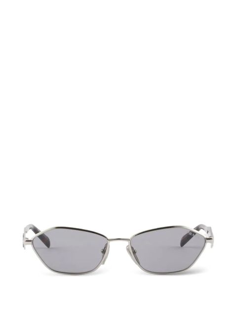 Prada Eyewear irregular metal frame with logo sunglasses - Silver - zdjęcie produktu nr 1