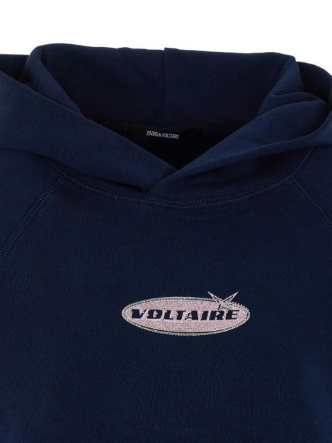 Zadig&Voltaire logo-lettering hoodie - Blue