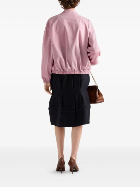 Prada shirt-collar welt-pocket jacket - Pink
