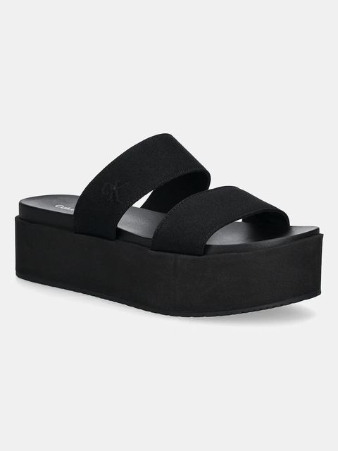 Calvin Klein Jeans klapki FLATFORM SANDAL WEBBING IN - zdjęcie produktu nr 2