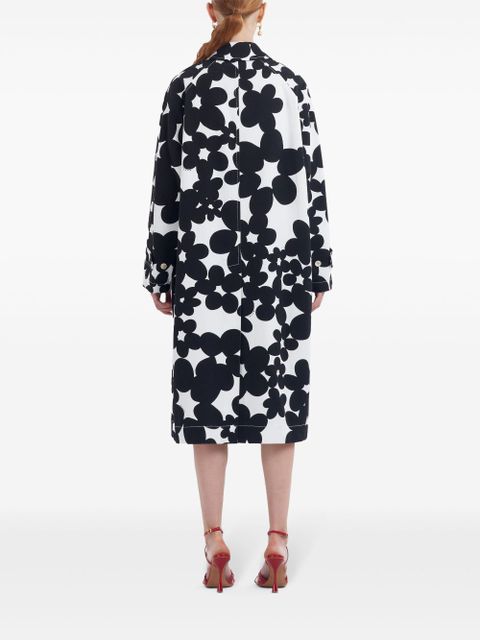 Marni floral-print coat - Black