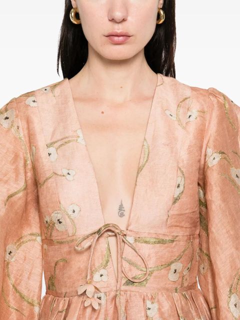 ZIMMERMANN Illuminate Drawn mini dress - Neutrals - zdjęcie produktu nr 2