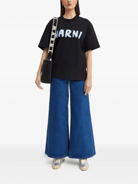 Marni logo-print round-neck T-shirt - Black - zdjęcie produktu nr 2