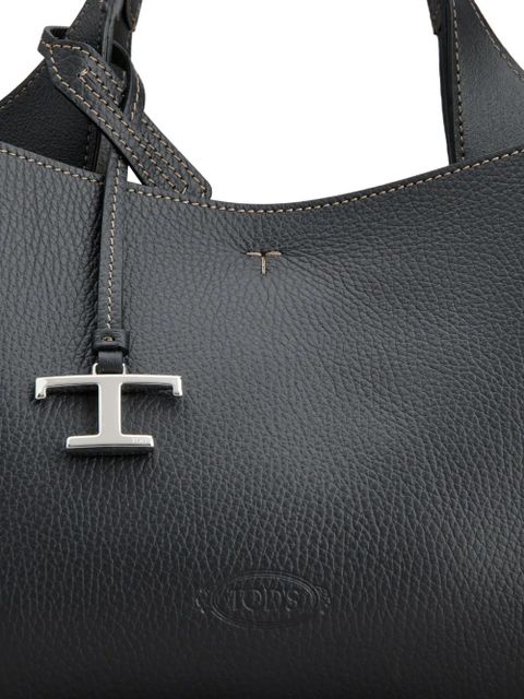 Tod's medium logo-plaque leather tote bag - Black - zdjęcie produktu nr 2