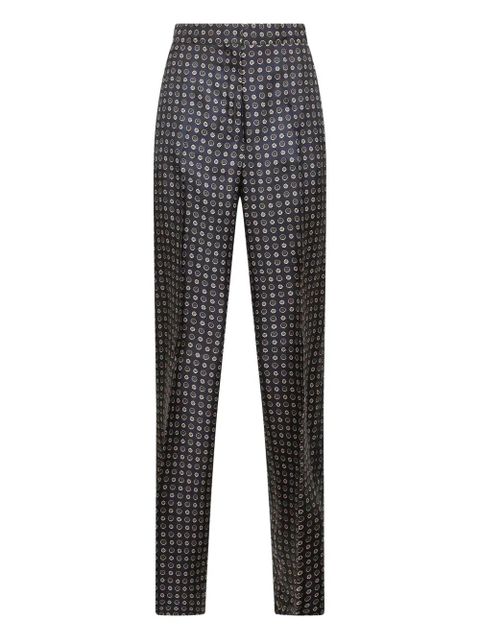 Max Mara geometric-print trousers - Blue - zdjęcie produktu nr 1