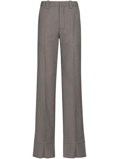 Marni houndstooth-pattern straight-leg trousers - Black - zdjęcie produktu nr 1