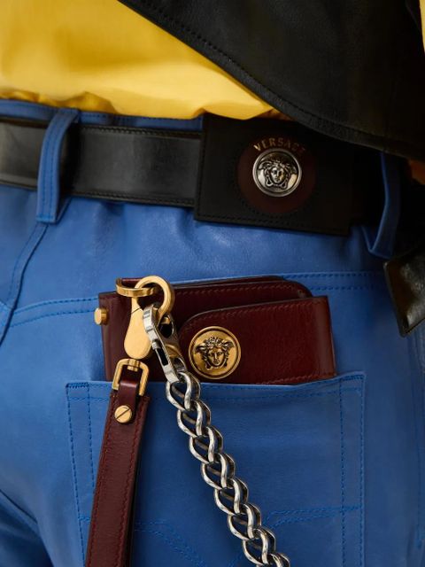 Versace Emblème long leather wallet - Brown