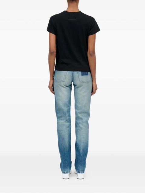 MM6 Maison Margiela printed signature T-shirt - Black