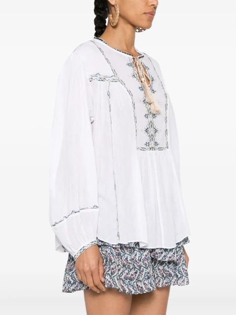 MARANT ÉTOILE Silekia cotton blouse - White