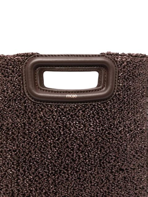 Maje fringe top-handle tote bag - Brown