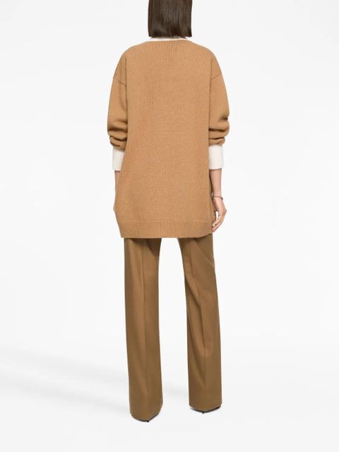 Dolce & Gabbana logo-plaque straight-leg trousers - Brown