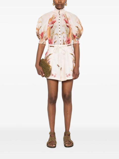 ZIMMERMANN Ascension tuck shorts - Pink