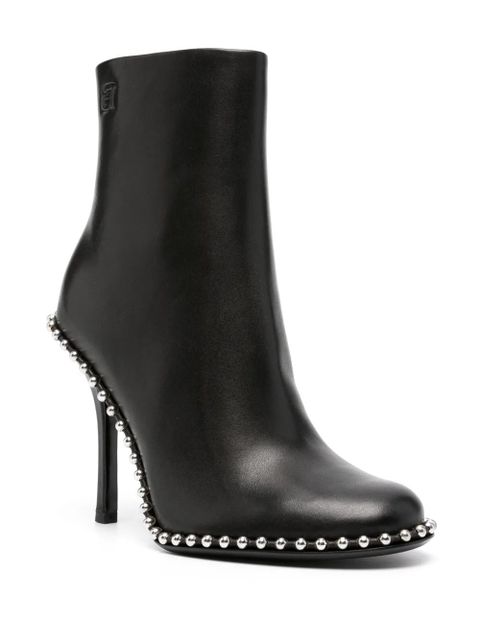Alexander Wang 110mm stud-embellished leather ankle boots - Black - zdjęcie produktu nr 2