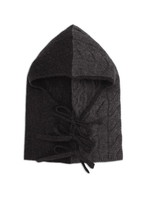 GANNI cable-knit balaclava - Grey - zdjęcie produktu nr 1