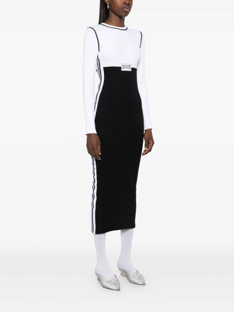 Jean Paul Gaultier colour-block maxi dress - White