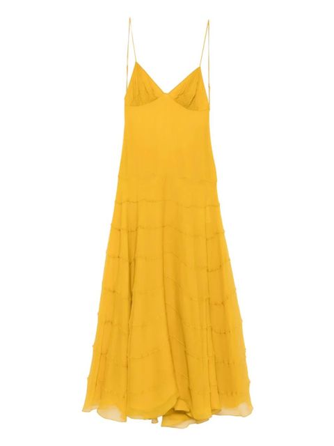 Saint Laurent tiered ruffled dress - Yellow - zdjęcie produktu nr 1