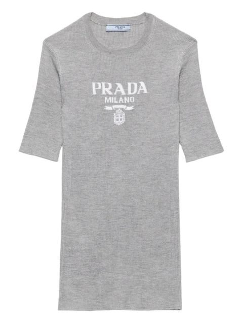 Prada ribbed-knit top - Grey - zdjęcie produktu nr 1