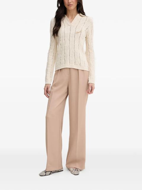 TWINSET cable-knit logo-plaque knitwear - Neutrals - zdjęcie produktu nr 2