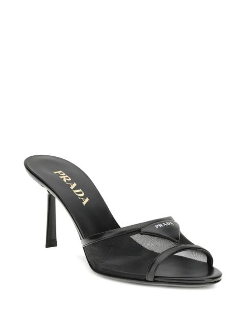Prada mesh heeled sandals - Black - zdjęcie produktu nr 2