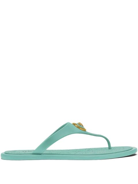 Versace Alia embellished flip-flops - Green - zdjęcie produktu nr 1