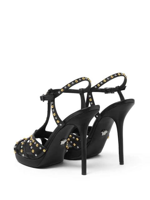 Versace 120mm leather sandals - Black