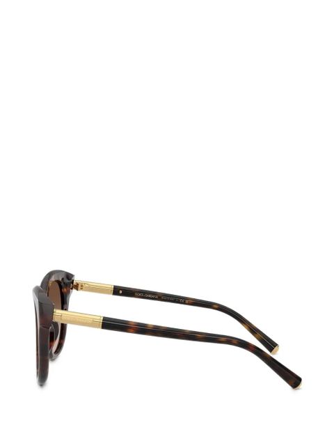 Dolce & Gabbana Havana round-frame sunglasses - Brown