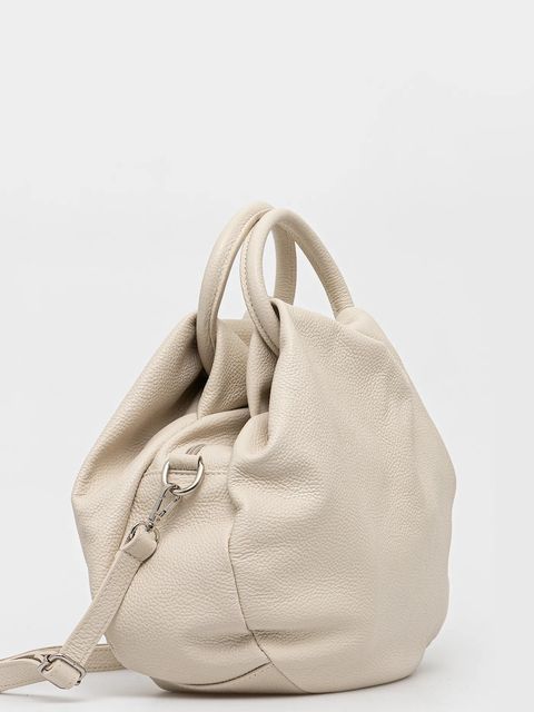 Answear.LAB torebka skórzana kolor beżowy