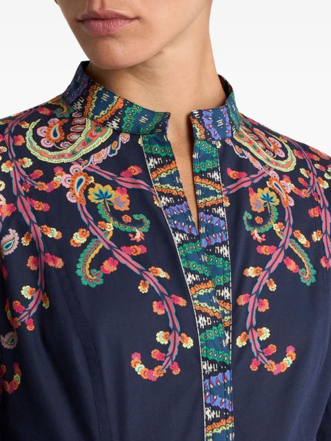 ETRO paisley-print long dress - Blue