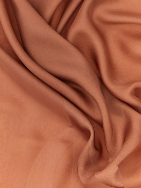 Saint Laurent Cassandre square logo scarf - Brown - zdjęcie produktu nr 2