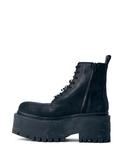 Balenciaga charm-embellished platform ankle boots - Black