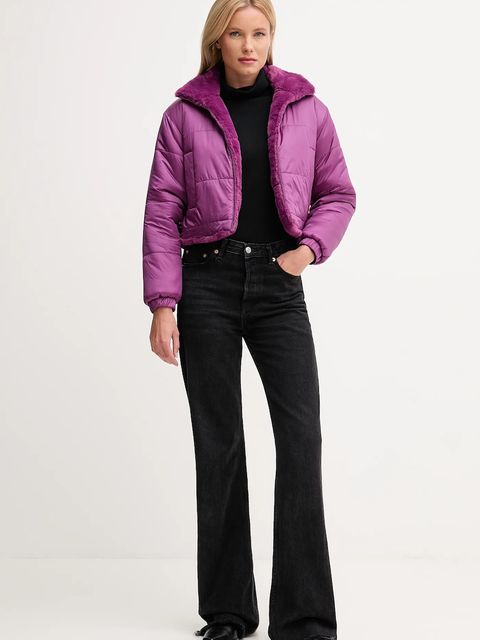 Save The Duck kurtka dwustronna YUKI kolor fioletowy zimowa D32492W.FURY21