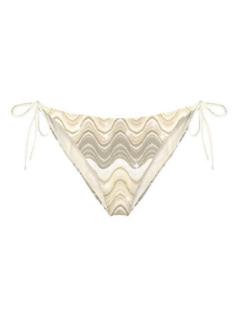MC2 Saint Barth Sadie Marielle wave-pattern bikini bottom - Neutrals - zdjęcie produktu nr 1