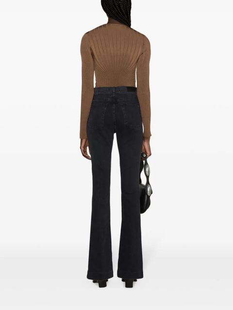 AMIRI Kick high-rise flared jeans - Black