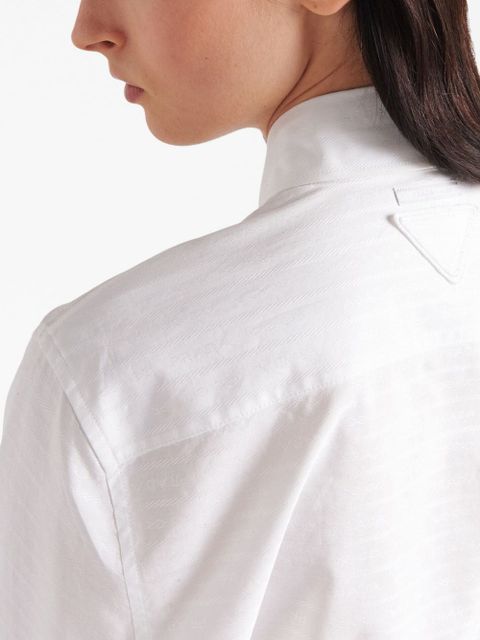 Prada jacquard poplin shirt - White - zdjęcie produktu nr 2