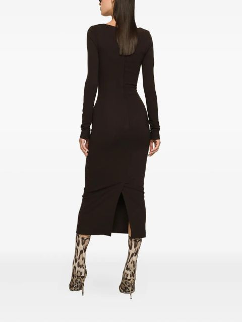 Dolce & Gabbana jersey midi dress - Brown