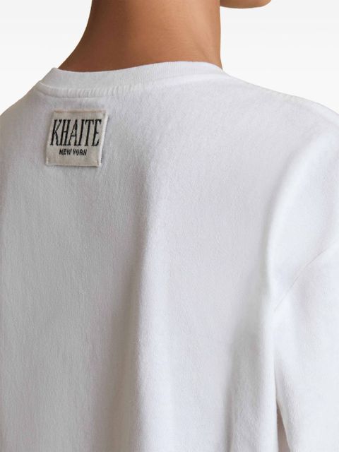 KHAITE The Mae logo-appliqué T-shirt - White