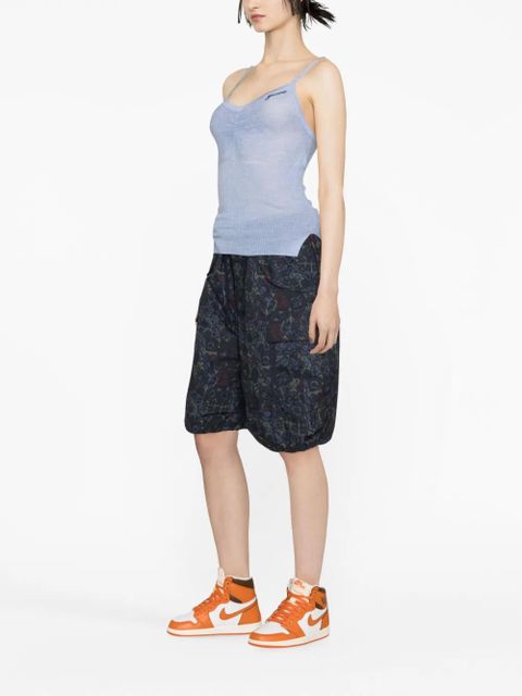 GANNI lace-detail merino cami top - Blue - zdjęcie produktu nr 2