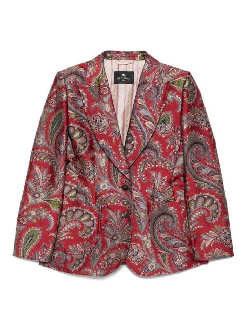 ETRO paisley-pattern single-breasted blazer - Red - zdjęcie produktu nr 1