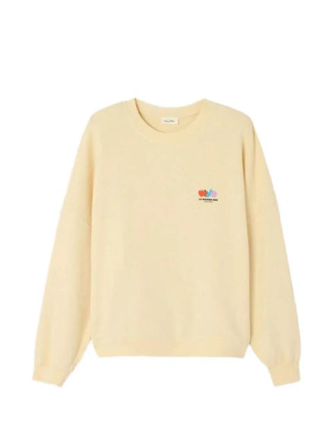 American Vintage Atubay logo-print drop-shoulder sweater - Yellow - zdjęcie produktu nr 1