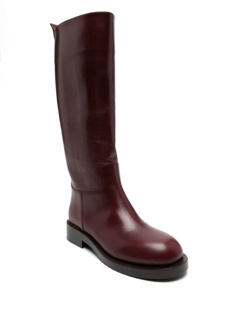 Rabanne leather boots - Red - zdjęcie produktu nr 2