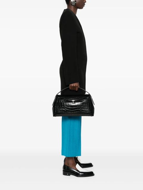 TOTEME T-lock leather top handle bag - Black - zdjęcie produktu nr 2