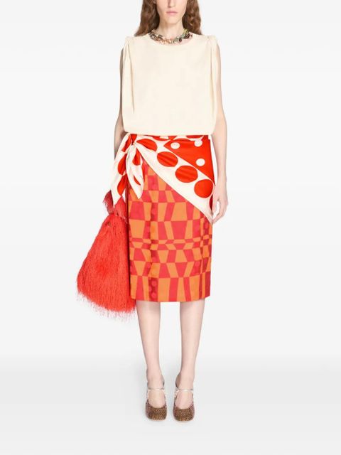 DRIES VAN NOTEN polka-dot square scarf - Red - zdjęcie produktu nr 2