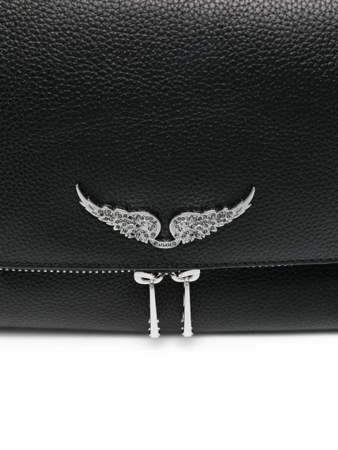 Zadig&Voltaire Rock crystal-wing shoulder bag - Black