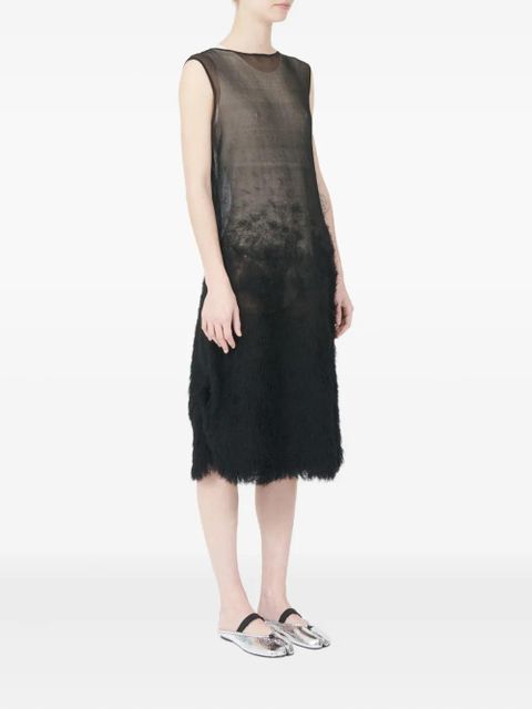 Maison Margiela sleeveless sheer-top midi dress - Black